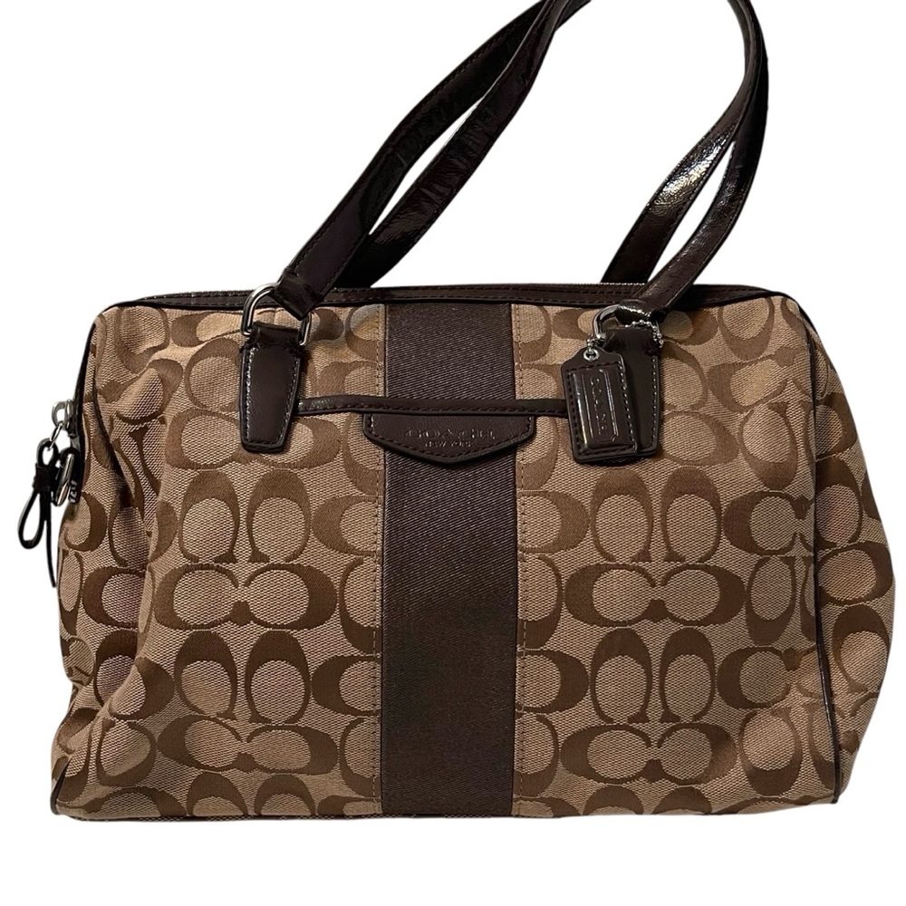 🎉HP! ❤️ Coach Classic Tan Monogram Canvas Satchel - Picture 12 of 12